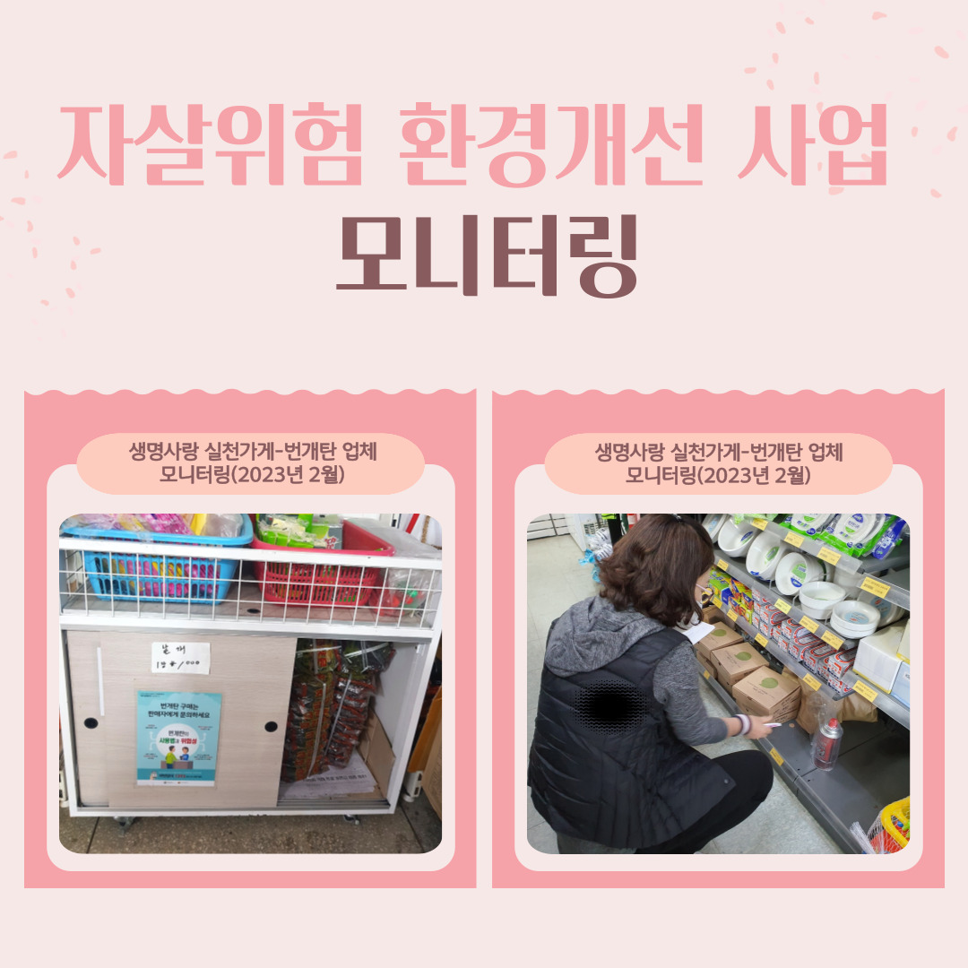 2023년 상반기 자살위험환경개선사업 모니터링